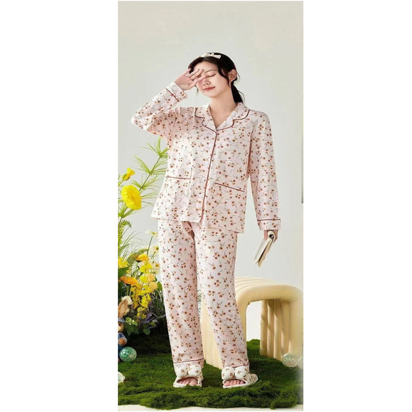 Cozy Charm Women’s Elegant Cotton Pajama Set for Ultimate Comfort & Style