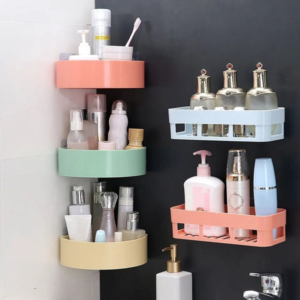 Wall Mounted Corner Shelf - Plastic