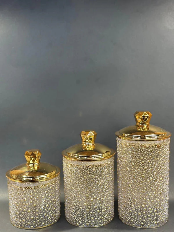Food Storage Jar With Lid ( Pack Of 3)