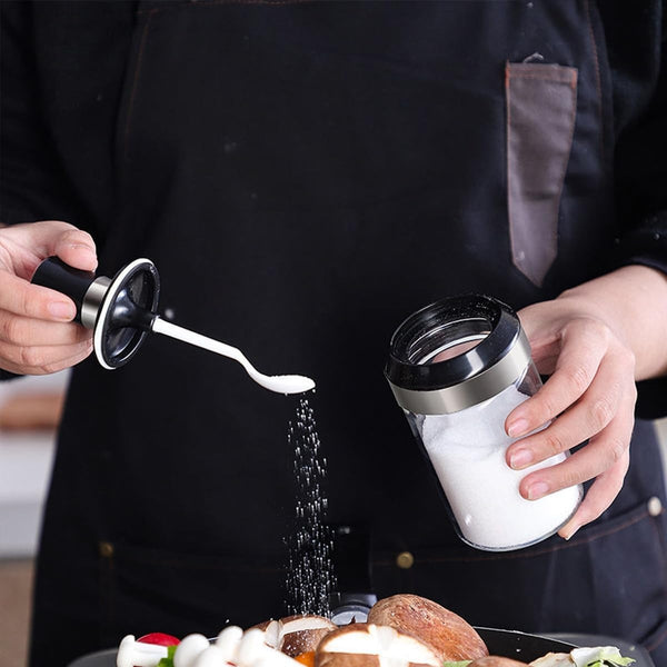 Glass Condiment Bottles Kitchen Spice Kit
