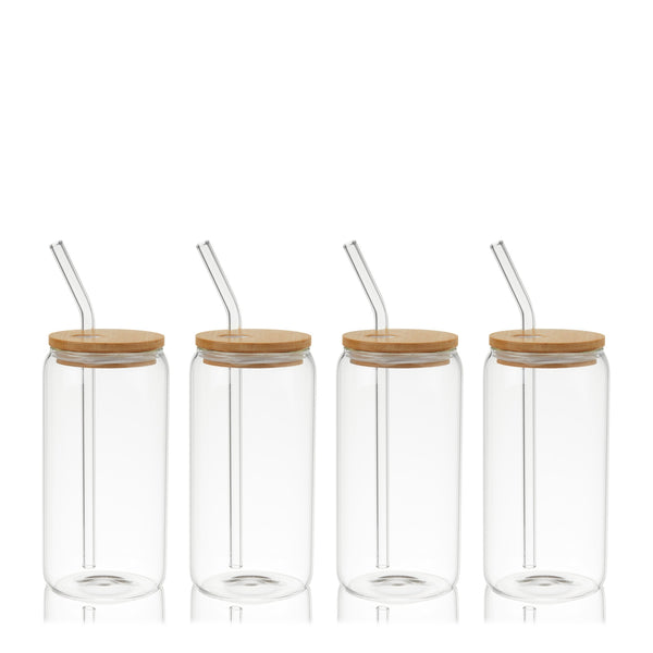 Mason Jar With Clear Straw